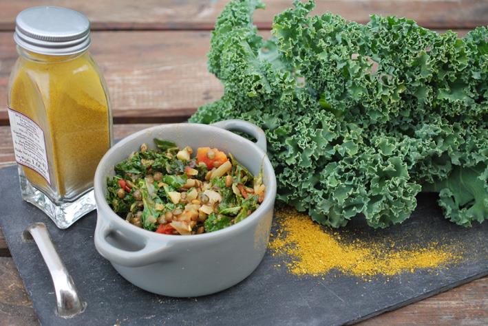 Recette facile avec chou kale à la curry