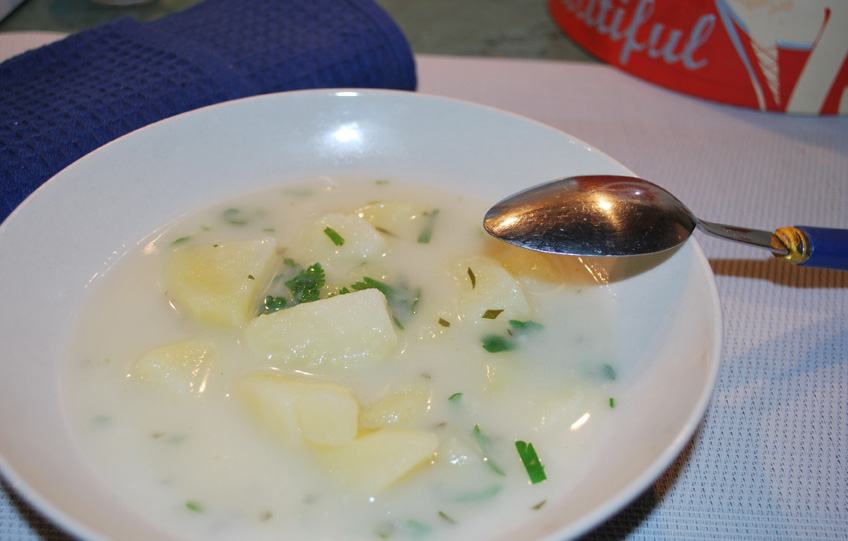 Soupe aux pommes de terre et à l'estragon, reccette Apic Legumes 42